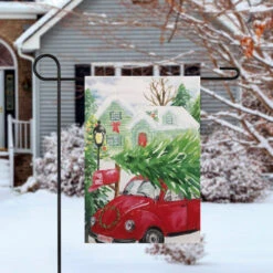 Northlight Red Car And Christmas Tree Outdoor Garden Flag 12.5" X 18" 7 Northlight Red Car And Christmas Tree Outdoor Garden Flag 12.5" X 18" -Christmas Decor Sale northlight fg91395 fg91414 style 02884.1601861654