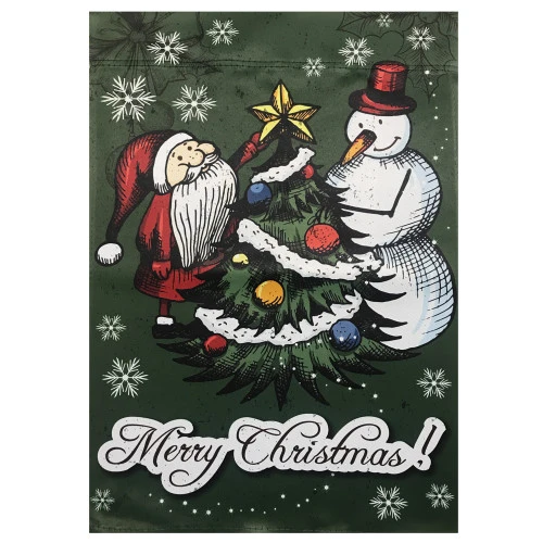 Northlight Merry Christmas Santa And A Snowman Garden Flag 12.5" X 18" 4 Northlight Merry Christmas Santa And A Snowman Garden Flag 12.5" X 18" - Image 2
