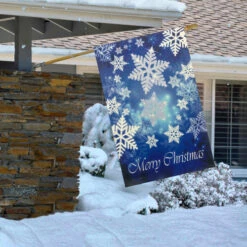 Northlight Merry Christmas And Snowflakes Blue And White House Flag 28" X 40" 7 Northlight Merry Christmas And Snowflakes Blue And White House Flag 28" X 40" -Christmas Decor Sale northlight fg91402 fg91421 large 3 12070.1601688797