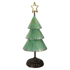 Northlight Rustic Christmas Tree With Cutout Star Topper - 17" - Green And Gold Finish -Christmas Decor Sale northlight fh26931 1 55206.1601688803