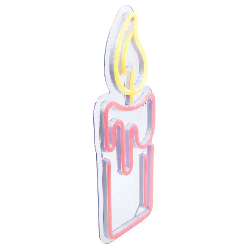 Northlight 12" Red LED Lighted Neon Style Red Candle Christmas Window Silhouette 6 Northlight 12" Red LED Lighted Neon Style Red Candle Christmas Window Silhouette - Image 4