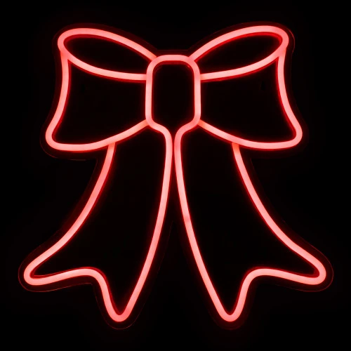 Northlight 15" Red LED Lighted Neon Style Bow Christmas Window Silhouette 3 Northlight 15" Red LED Lighted Neon Style Bow Christmas Window Silhouette