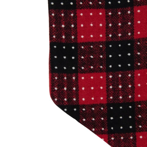 Northlight 21.5" Red And Black Plaid With Dots And Faux Fur Cuff Christmas Stocking 5 Northlight 21.5" Red And Black Plaid With Dots And Faux Fur Cuff Christmas Stocking - Image 3