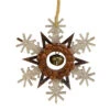 Northlight 6" Brown And White Wooden Snowflake Christmas Ornament -Christmas Decor Sale northlight gb14756 19040.1665611632