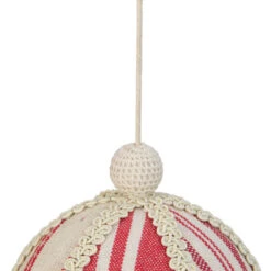 Northlight 6" White And Red Striped Ball Christmas Ornament With Rope Accent -Christmas Decor Sale northlight gb28220 2 12037.1588396505