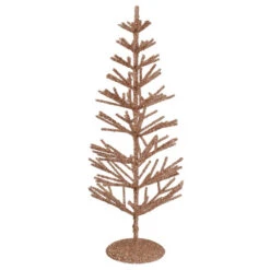 Northlight Artificial Glittered Twig Christmas Tree - 18" - Rose Gold - Unlit