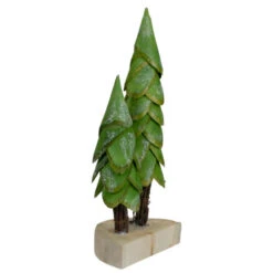 Northlight Christmas Trees On A Wooden Base Decoration - 9" - Brown And Green -Christmas Decor Sale northlight gb90534 1 81577.1669970845
