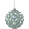 Northlight 4.5" Glittered Blue And Silver Glass Christmas Ball Ornament