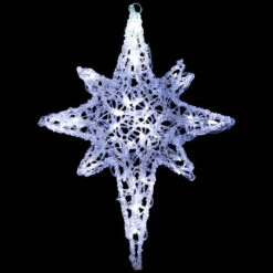 Northlight 24" Color Changing Blue And White LED Bethlehem Star Hanging Christmas Decoration -Christmas Decor Sale northlight gv94136 on20black 01 11080.1702315856