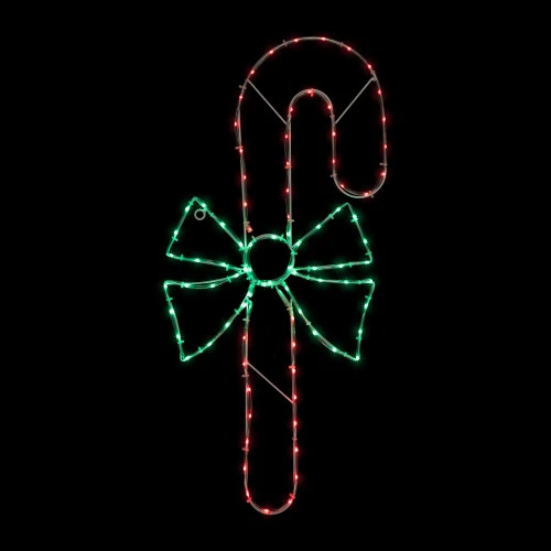 Northlight 28" Green And White LED Lighted Candy Cane With Bow Christmas Window Silhouette 3 Northlight 28" Green And White LED Lighted Candy Cane With Bow Christmas Window Silhouette
