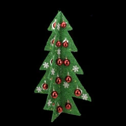 Northlight LED Lighted Christmas Tree With Ornaments Decoration - 28" - Green And Red -Christmas Decor Sale northlight h36264 03 52267.1600391939