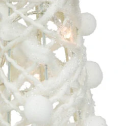 Northlight LED Lighted Glittered Cone Tree Christmas Decorations - 39.25" - White - Set Of 3 -Christmas Decor Sale northlight h36267 2 25599.1672391746