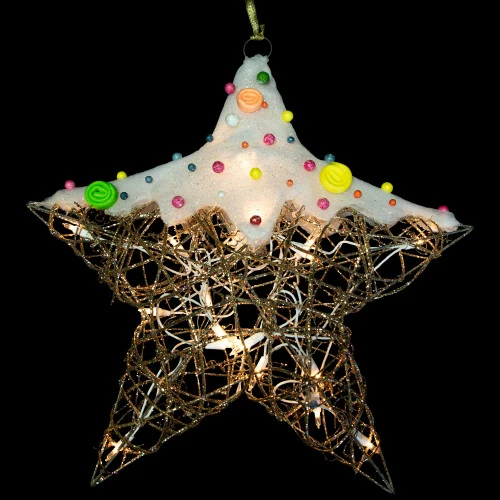 Northlight Lighted Candy Covered Star Christmas Decoration - 17" - Clear Lights 9 Northlight Lighted Candy Covered Star Christmas Decoration - 17" - Clear Lights - Image 7