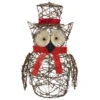 Northlight Lighted Glitter Rattan Owl Outdoor Christmas Decoration - 21" - Clear Lights -Christmas Decor Sale northlight h83201 1updatred 37554.1669192839