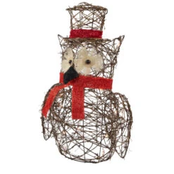Northlight Lighted Glitter Rattan Owl Outdoor Christmas Decoration - 21" - Clear Lights -Christmas Decor Sale northlight h83201 2updated 29653.1669192840