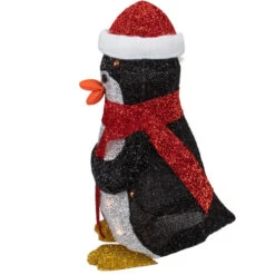 Northlight 19.5" White And Red Lighted Penguin With Santa Hat Outdoor Christmas Decoration -Christmas Decor Sale northlight h85104 2 43292.1665087478