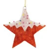 Northlight Lighted Candy Covered Sisal Star Christmas Window Decoration - 18" - Clear Lights