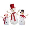 Northlight Lighted Tinsel Snowmen Family Christmas Outdoor Decorations - Clear Lights - Set Of 3 -Christmas Decor Sale northlight h92299updated 56450.1664465769