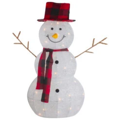 Northlight Lighted Tinsel Snowmen Family Christmas Yard Decorations - Clear Lights - Set Of 2 -Christmas Decor Sale northlight h92300 4 53214.1665610434