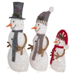Northlight Lighted Snowman Family Outdoor Christmas Decoration - 39.5" - Warm White - Set Of 3 11 Northlight Lighted Snowman Family Outdoor Christmas Decoration - 39.5" - Warm White - Set Of 3 -Christmas Decor Sale northlight h93956 3 75585.1667549905