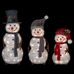 Northlight Lighted Snowman Family Outdoor Christmas Decoration - 39.5" - Warm White - Set Of 3 9 Northlight Lighted Snowman Family Outdoor Christmas Decoration - 39.5" - Warm White - Set Of 3 -Christmas Decor Sale northlight h93956 on20black 95563.1667549905