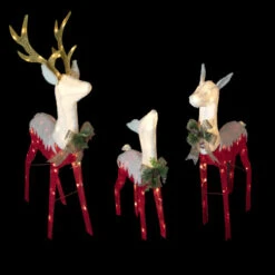 Northlight Lighted Reindeer Family Outdoor Christmas Decoration - 52.5" - Warm White -Set Of 3 -Christmas Decor Sale northlight h93960 on20black 75317.1667549903