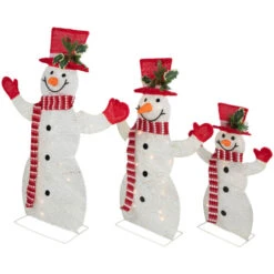 Northlight Set Of 3 LED Lighted Family Of Snowmen Outdoor Christmas Decoration -Christmas Decor Sale northlight h93962 2 32357.1674553298