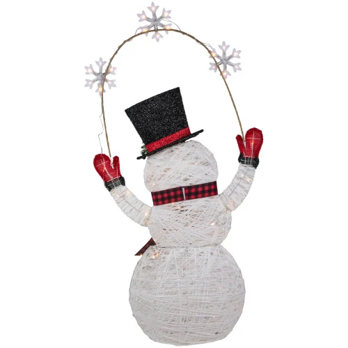 Northlight 57" LED Lighted Snowman Holding Snowflakes Outdoor Christmas Decoration 8 Northlight 57" LED Lighted Snowman Holding Snowflakes Outdoor Christmas Decoration - Image 6