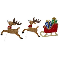 Northlight Set Of 3 Lighted Reindeer And Sleigh Outdoor Christmas Decoration 25.25" 12 Northlight Set Of 3 Lighted Reindeer And Sleigh Outdoor Christmas Decoration 25.25" -Christmas Decor Sale northlight h94628 03 29427.1696695199