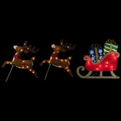 Northlight Set Of 3 Lighted Reindeer And Sleigh Outdoor Christmas Decoration 25.25" 14 Northlight Set Of 3 Lighted Reindeer And Sleigh Outdoor Christmas Decoration 25.25" -Christmas Decor Sale northlight h94628 on20black 98273.1696695199