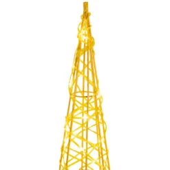 Northlight Set Of 3 LED Twinkle Lighted Gold Mesh Cone Trees Outdoor Christmas Decorations 39.5" -Christmas Decor Sale northlight h94631 02 49338.1693928319