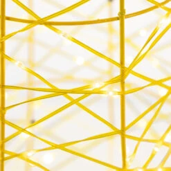 Northlight Set Of 3 LED Twinkle Lighted Gold Mesh Cone Trees Outdoor Christmas Decorations 39.5" -Christmas Decor Sale northlight h94631 04 64501.1693928319