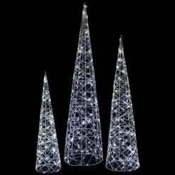 Northlight Set Of 3 LED Lighted Twinkling Cone Trees Christmas Yard Decoration - Cool White Lights 10 Northlight Set Of 3 LED Lighted Twinkling Cone Trees Christmas Yard Decoration - Cool White Lights -Christmas Decor Sale northlight h94632 on20black 72990.1692976927