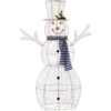 Northlight 48" LED Lighted Silver Mesh Snowman Outdoor Twinkling Christmas Decoration