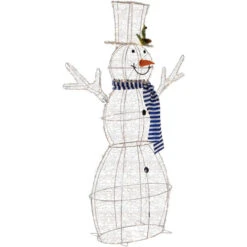 Northlight 48" LED Lighted Silver Mesh Snowman Outdoor Twinkling Christmas Decoration 14 Northlight 48" LED Lighted Silver Mesh Snowman Outdoor Twinkling Christmas Decoration -Christmas Decor Sale northlight h94636 03 55342.1701969859