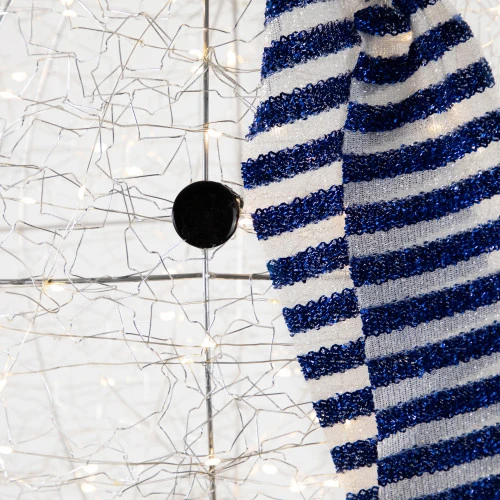 Northlight 48" LED Lighted Silver Mesh Snowman Outdoor Twinkling Christmas Decoration 9 Northlight 48" LED Lighted Silver Mesh Snowman Outdoor Twinkling Christmas Decoration - Image 7