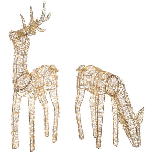 Northlight LED Lighted Twinkle Mesh Reindeer Outdoor Christmas Decoration - 37" - Set Of 2 10 Northlight LED Lighted Twinkle Mesh Reindeer Outdoor Christmas Decoration - 37" - Set Of 2 - Image 8