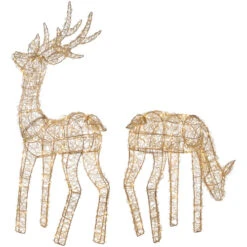 Northlight LED Lighted Twinkle Mesh Reindeer Outdoor Christmas Decoration - 37" - Set Of 2 14 Northlight LED Lighted Twinkle Mesh Reindeer Outdoor Christmas Decoration - 37" - Set Of 2 -Christmas Decor Sale northlight h94637 04 23693.1693323090