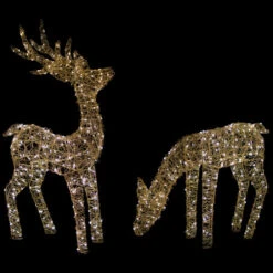 Northlight LED Lighted Twinkle Mesh Reindeer Outdoor Christmas Decoration - 37" - Set Of 2 12 Northlight LED Lighted Twinkle Mesh Reindeer Outdoor Christmas Decoration - 37" - Set Of 2 -Christmas Decor Sale northlight h94637 on20black 85836.1701883387