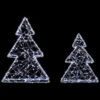Northlight LED Lighted Wire Christmas Tree Decorations - 14" - White - Set Of 2 -Christmas Decor Sale northlight h96322 onblack 01 30526.1724289800