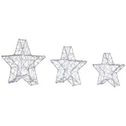 Northlight LED Lighted Stars Christmas Outdoor Decorations - 13.75" - White -Set Of 3 -Christmas Decor Sale northlight h96324 03 04993.1724289800