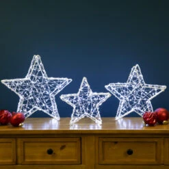 Northlight LED Lighted Stars Christmas Outdoor Decorations - 13.75" - White -Set Of 3 -Christmas Decor Sale northlight h96324 tabletop20style 01 28342.1724289800