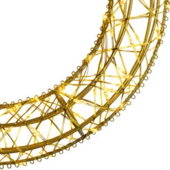 Northlight LED Lighted Hanging Christmas Wreath Decorations - 18" - Set Of 2 - Gold Lights -Christmas Decor Sale northlight h96325 05 72380.1722387425