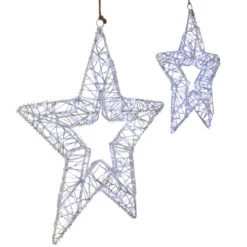 Northlight LED Lighted Stars Outdoor Christmas Decorations - 18" - Set Of 2 - Cool White Lights -Christmas Decor Sale northlight h96328 02 83841.1722387423