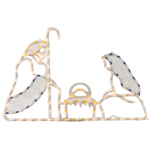 Northlight 30" Lighted Holy Family Nativity Scene Christmas Window Silhouette 4 Northlight 30" Lighted Holy Family Nativity Scene Christmas Window Silhouette - Image 2