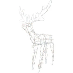 Northlight 48" Lighted White Standing Reindeer Outdoor Christmas Yard Decoration -Christmas Decor Sale northlight ha91181 02 28977.1696436030