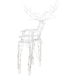 Northlight 48" Lighted White Standing Reindeer Outdoor Christmas Yard Decoration -Christmas Decor Sale northlight ha91181 05 36120.1696436030