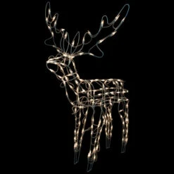 Northlight 48" Lighted White Standing Reindeer Outdoor Christmas Yard Decoration -Christmas Decor Sale northlight ha91181 on20black 09043.1696436029