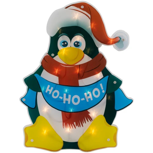 Northlight 17.5" Lighted Penguin Christmas Window Silhouette 4 Northlight 17.5" Lighted Penguin Christmas Window Silhouette - Image 2