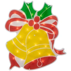 Northlight 19" Lighted Christmas Bells Window Silhouette -Christmas Decor Sale northlight ha92199 01 95437.1702315856